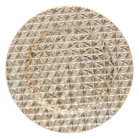 Podkładka pod talerz w geometryczny wzór, złota, Ø 33 cm