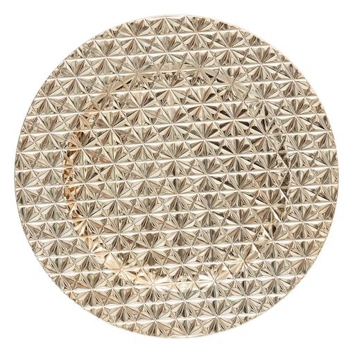 Podkładka pod talerz w geometryczny wzór, złota, Ø 33 cm