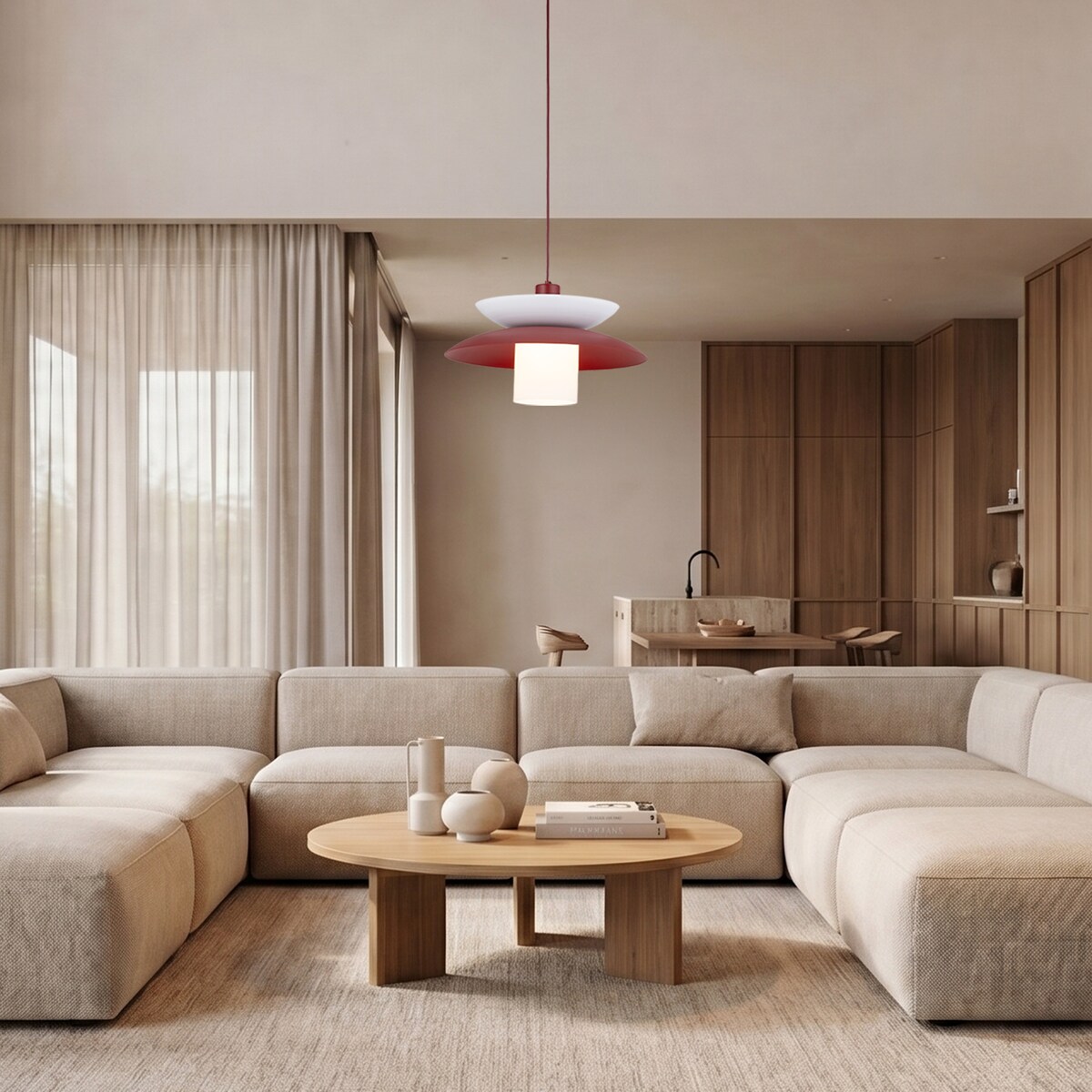 Lampa Wisząca Tk Lighting Verado Burgundowa Biała Metalowa Z Kloszem