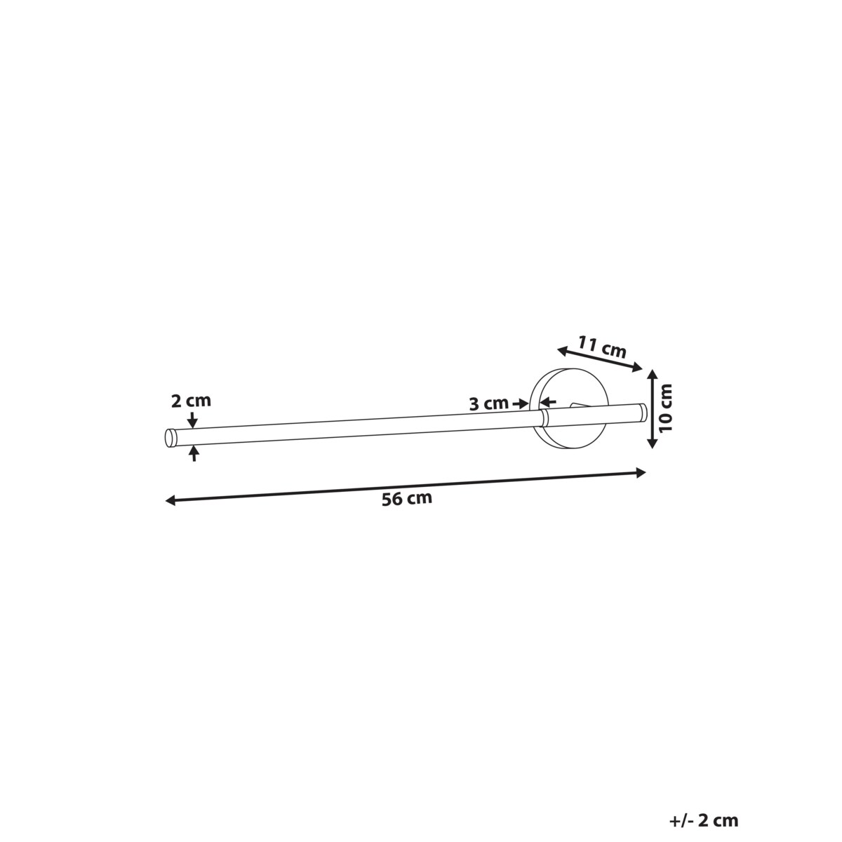 Kinkiet LED obrazowy/łazienkowy VOLOGNE Metal Złoty