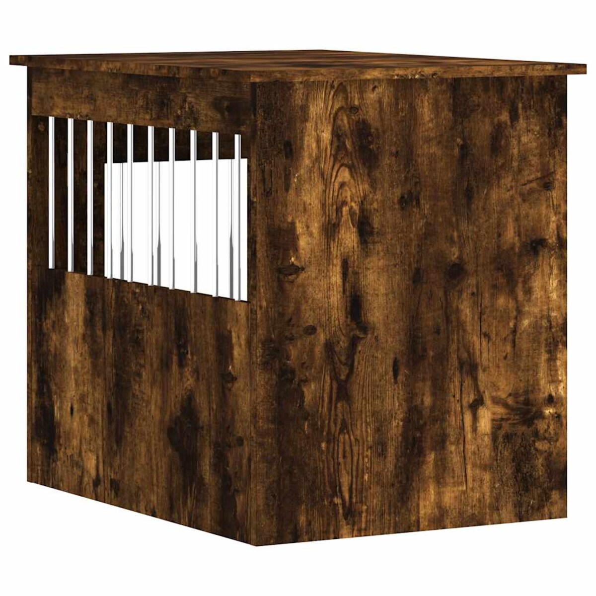 vidaXL Kojec dla psa, przydymiony dąb, 55x75x65 cm