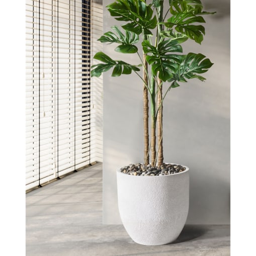 Doniczka 46 x 46 x 46 cm kremowa KANNIA