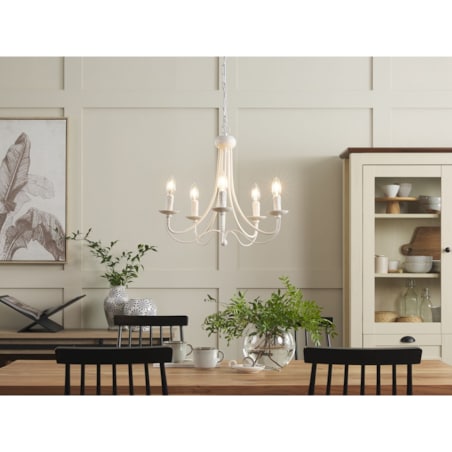 Żyrandol metalowy biały DABUS