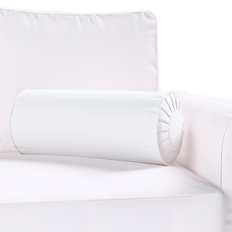 Poduszka wałek z zakładkami, biały, Ø20 x 50 cm, Loneta