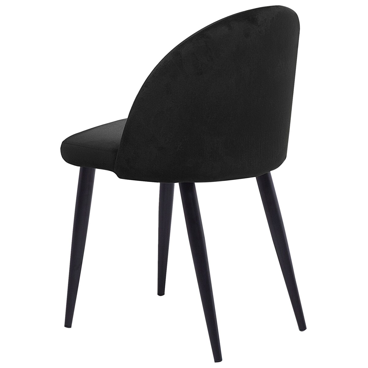 Zestaw 2 krzeseł welurowy czarny VISALIA