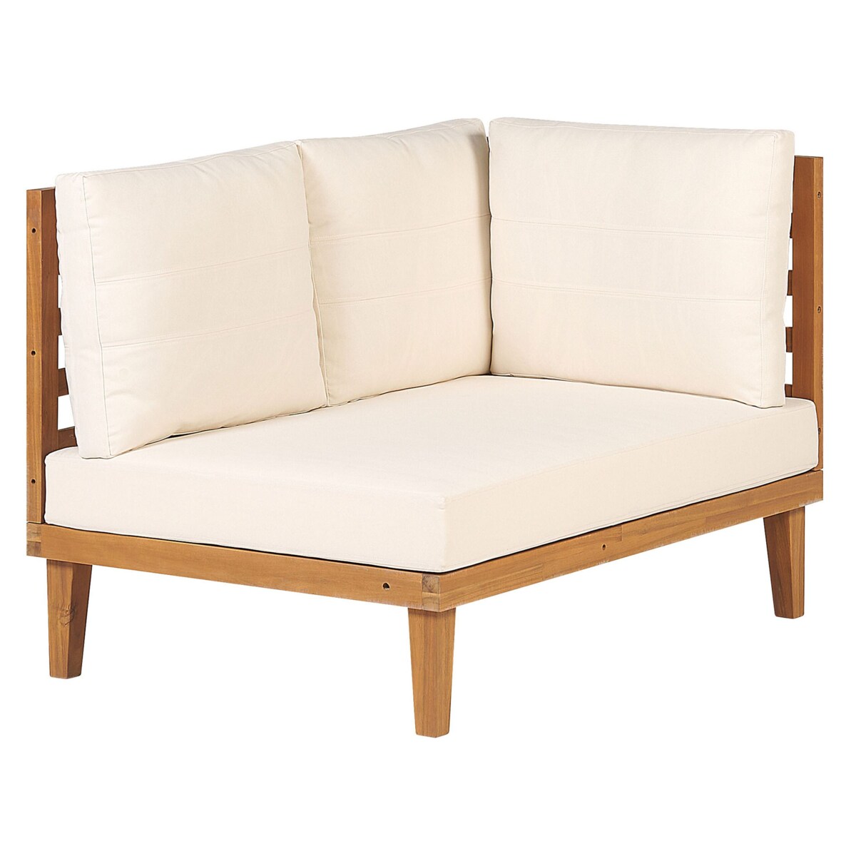 Narożnik ogrodowy ze stolikiem dla 4 osób BARATTI Lewostronny Drewno akacjowe Brązowy