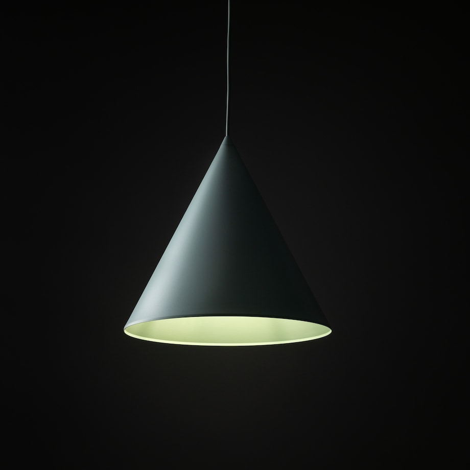 Lampa Wisząca Cono L Miętowa Tk Lighting Duży Metalowy Stożek