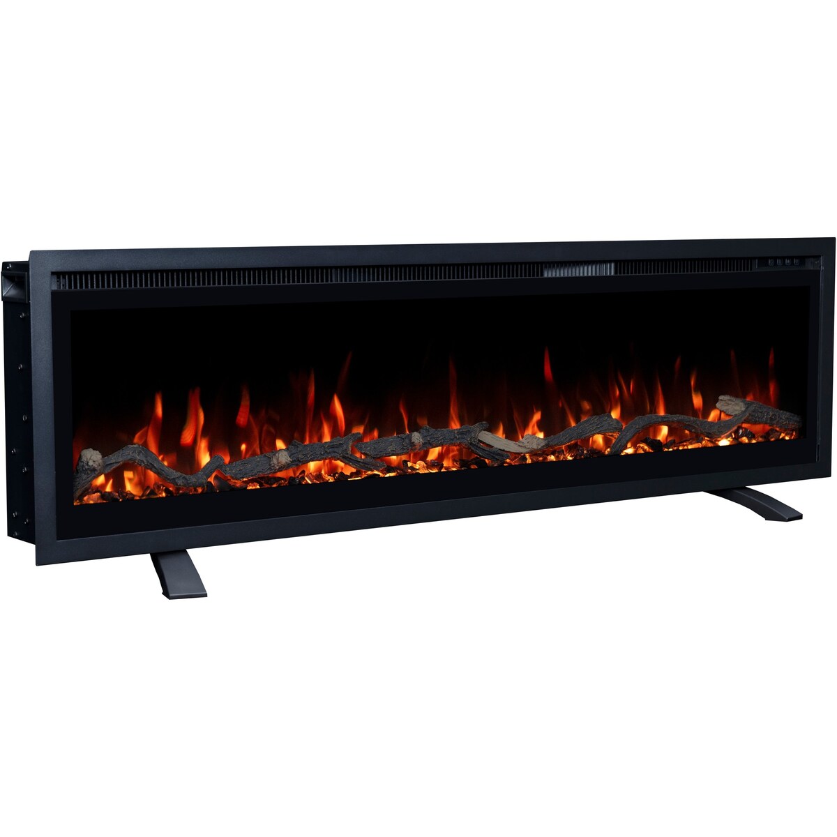 Kominek elektryczny Emotion Flame Regal 106 - ścienny i do zabudowy - 106x35x12 cm - kominek LED z funkcją grzania 900/1800 W