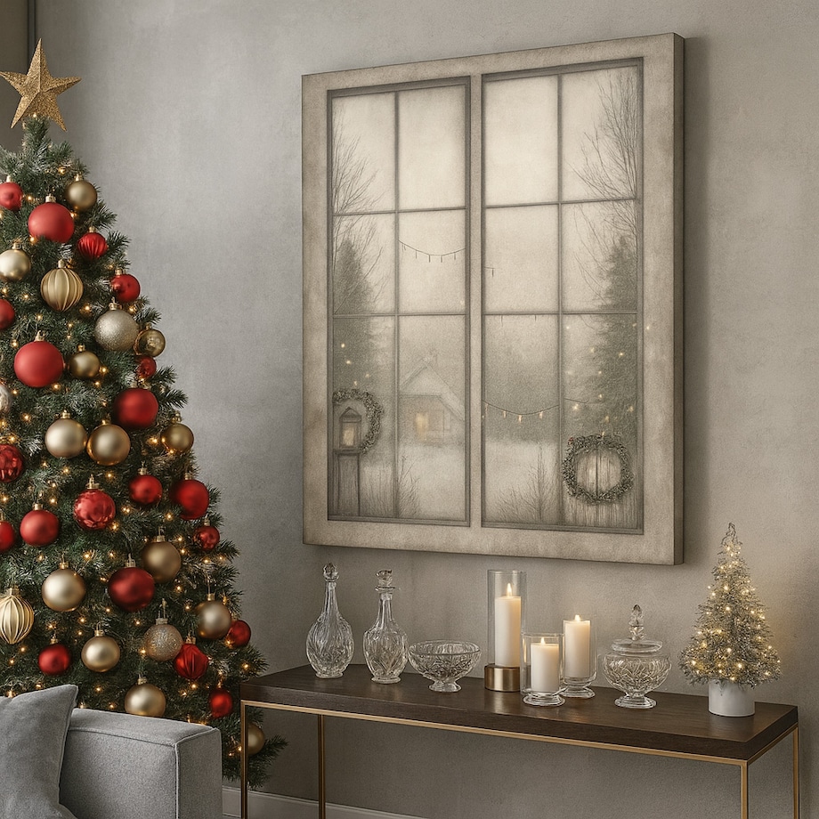 Obraz Canvas Świąteczne Okno 70cm x 100cm