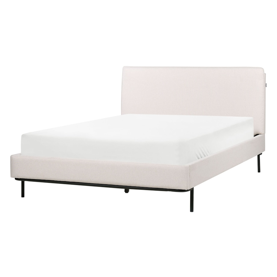 Łóżko tapicerowane 140 x 200 cm beżowe CORIO