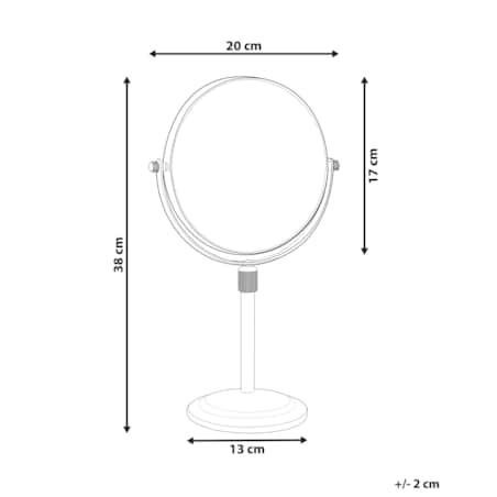 Lusterko kosmetyczne ø 20 cm złote AVERYON