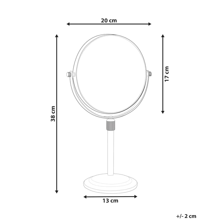 Lusterko kosmetyczne ø 20 cm złote AVERYON