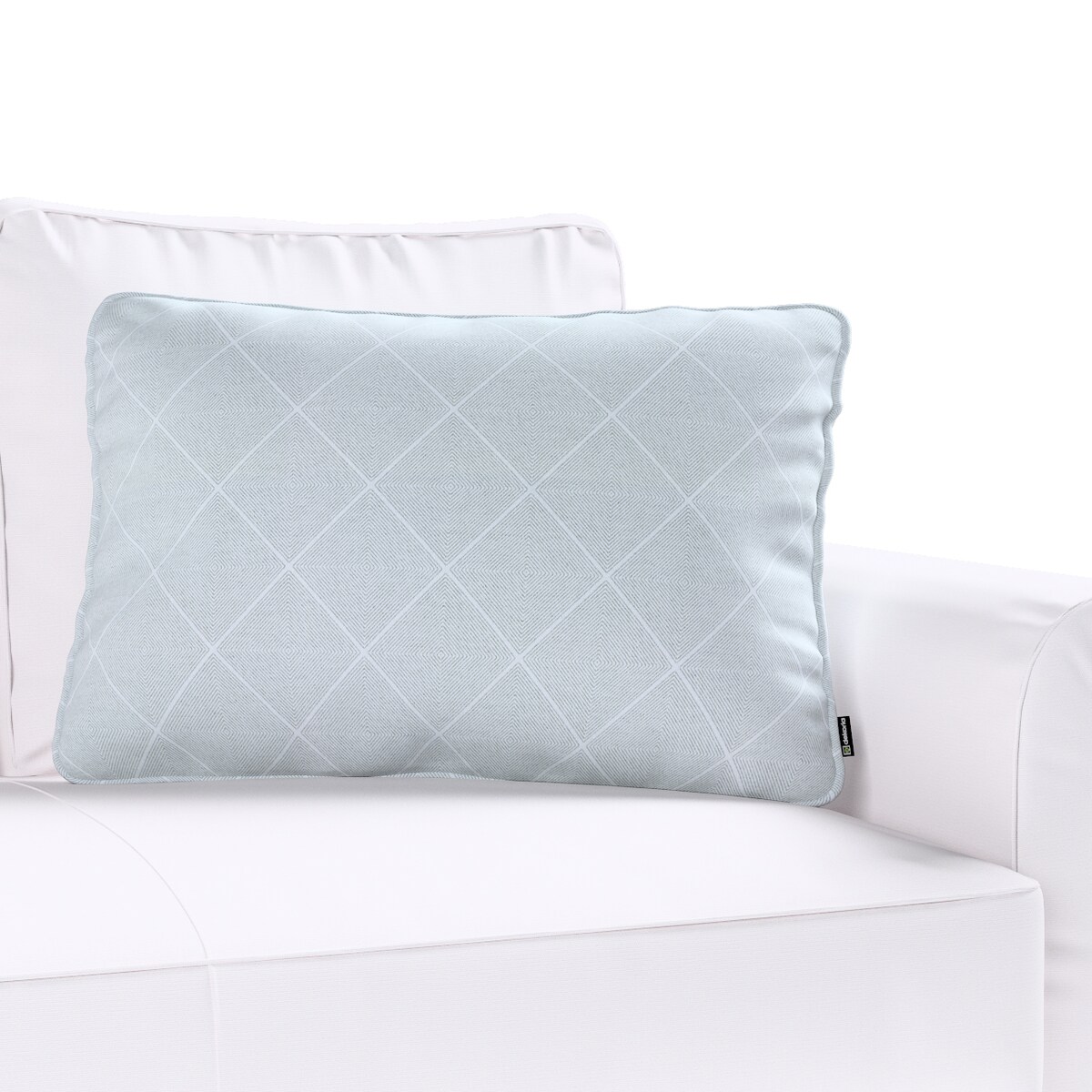 Poszewka Gabi na poduszkę prostokątna 60x40 szaro-srebrne romby