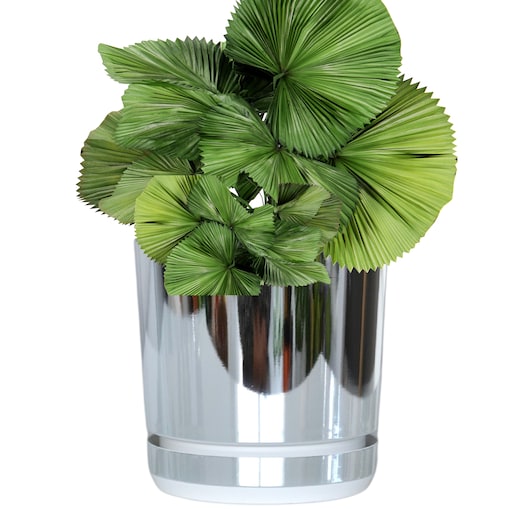 26 cm wzór KRAINA LODU Doniczka z podstawką glamour elegancka efekt lustra wysoki połysk nowoczesna