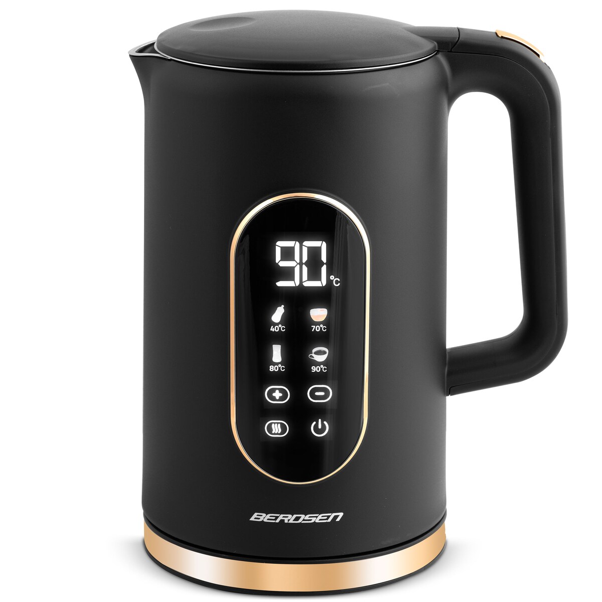 Czajnik elektryczny Berdsen 1,7l panel dotykowy regulacja temperatury 2200W czarno-złoty