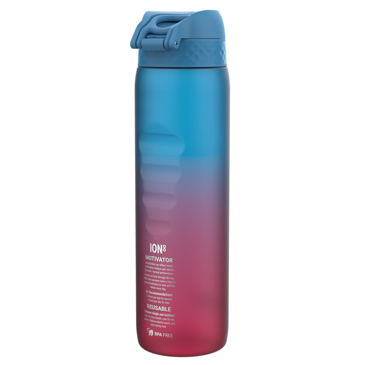 Butelka ION8 BPA Free I8RF1000PBPMOT Gradient Blue/Pink Motivator