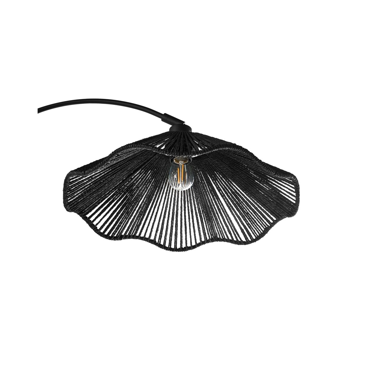 Lampa podłogowa MIGORI Papier Czarny