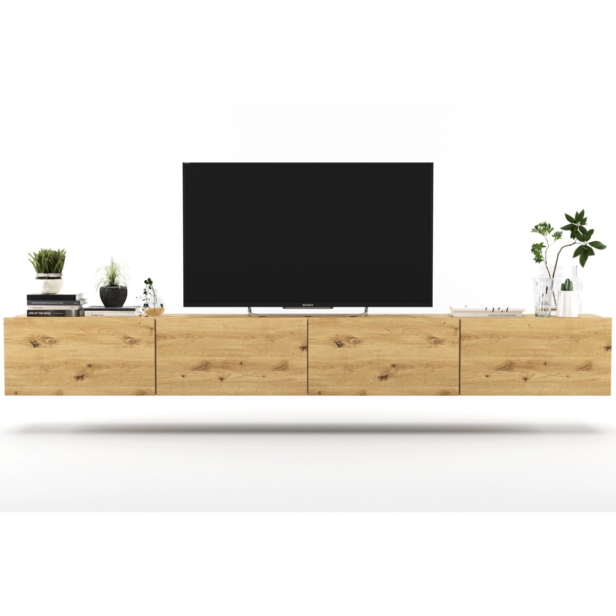 Szafka RTV Loft Wisząca Komoda RTV Dąb Artisan MAT 240 cm