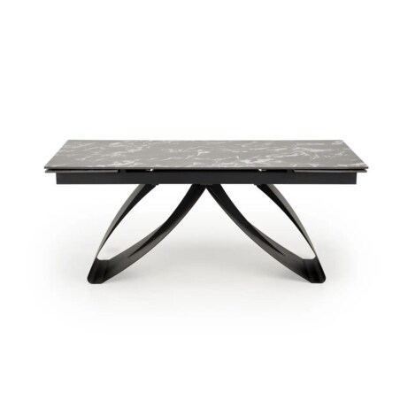 Stół rozkładany HILARIO 180(260)x90 czarny marmur/czarny
