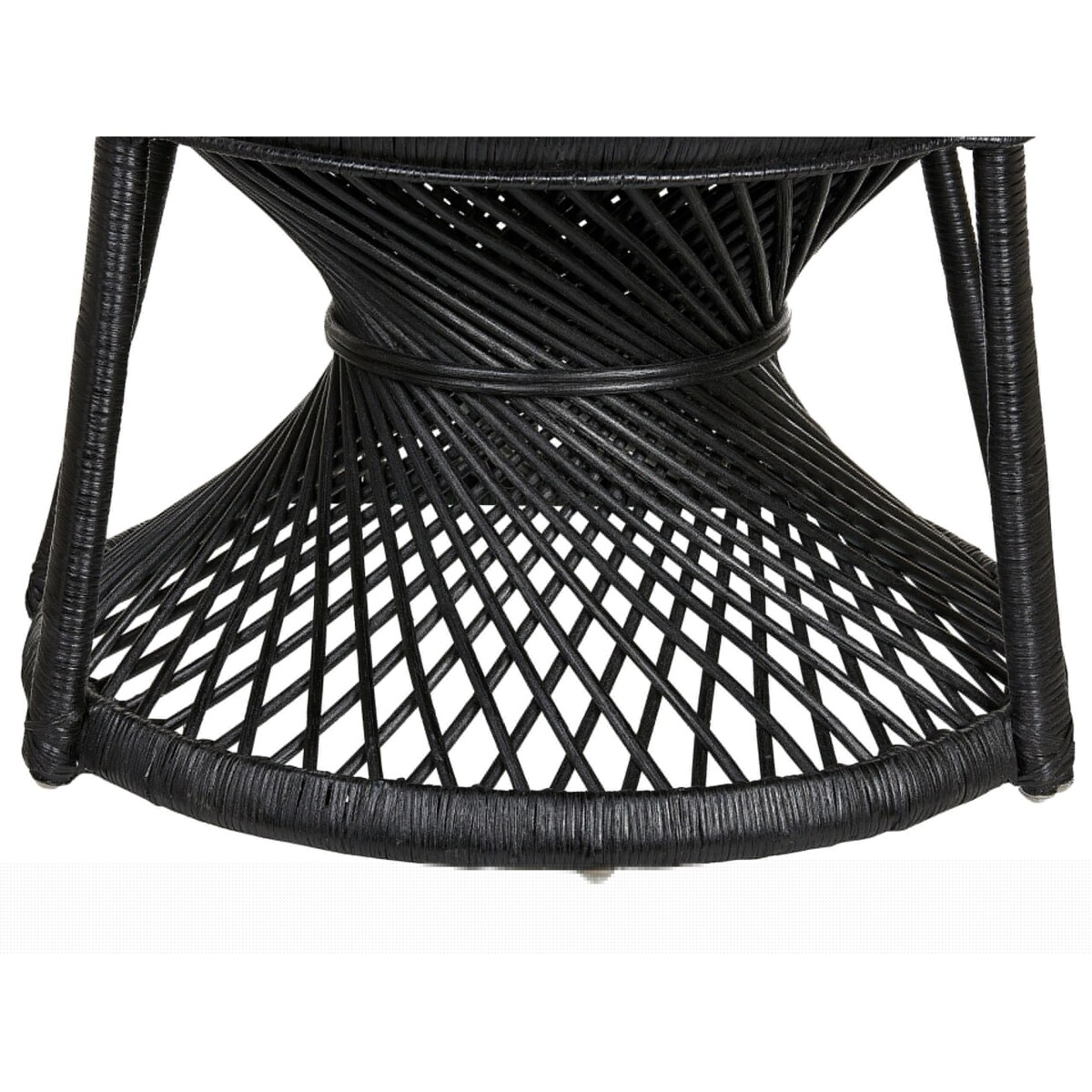 Fotel paw rattanowy czarny EMMANUELLE