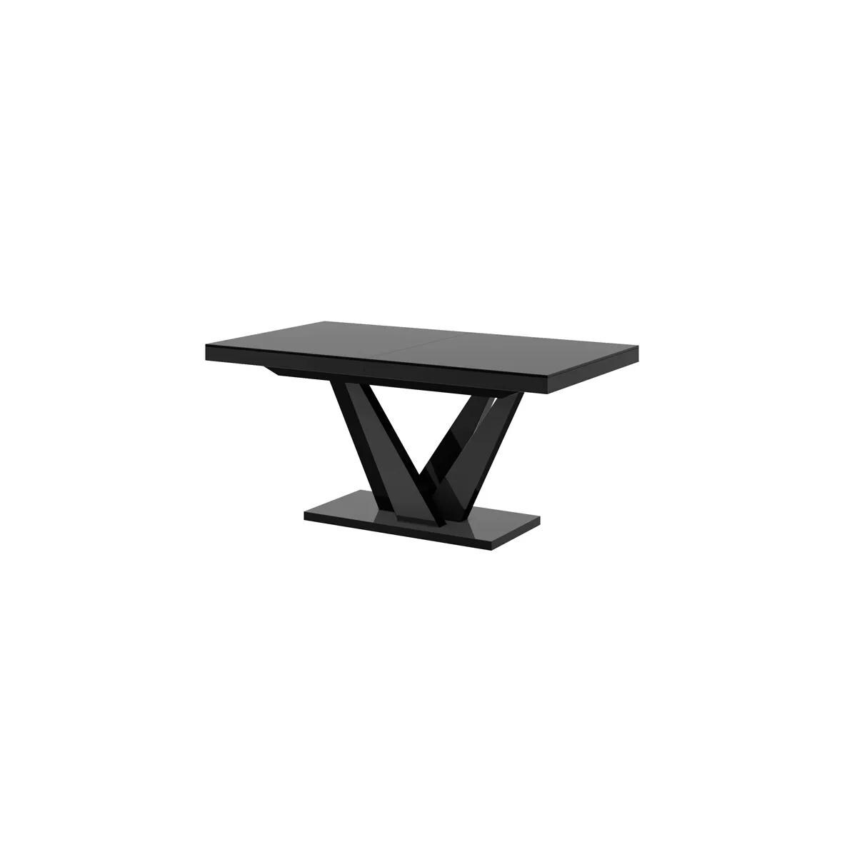 Stół rozkładany VEGAS 160(256)x89 czarny połysk