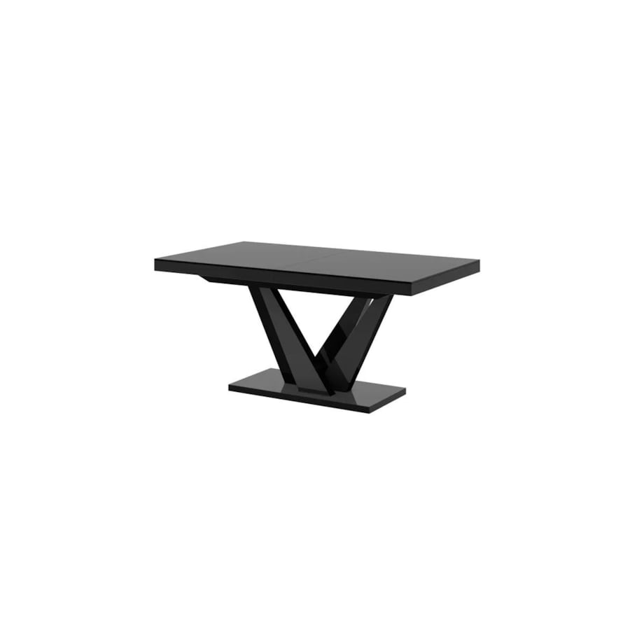 Stół rozkładany VEGAS 160(256)x89 czarny połysk