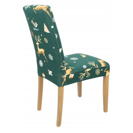Pokrowiec Na Krzesło Zielony Świąteczne Wzory Elastyczny