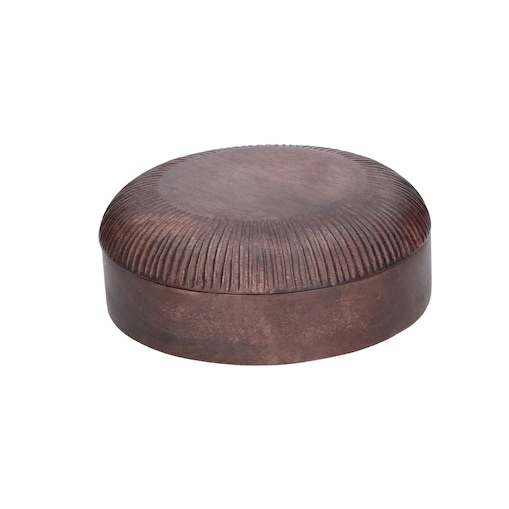 Zestaw 2 mis dekoracyjnych z pokrywką Perseo - Śliwkowy, 20 cm