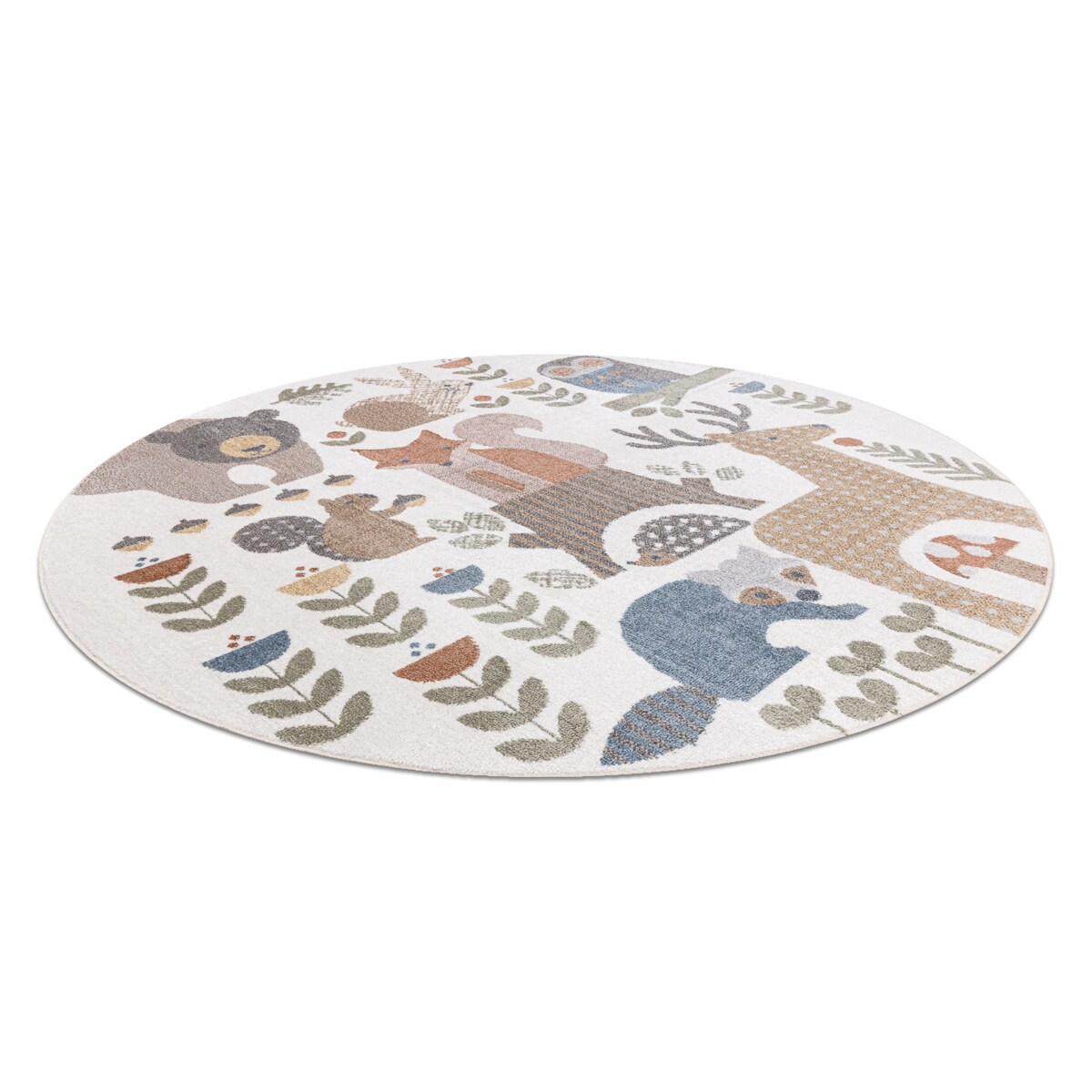 Dywan BONO 8425 koło Zwierzęta leśne koło 100 cm