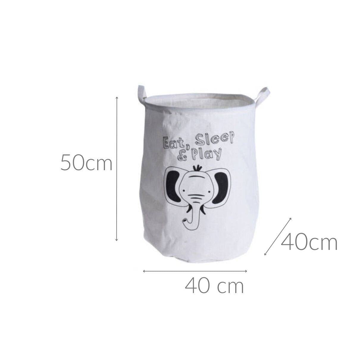 Kosz na zabawki SAFARI, z dwoma uchwytami, Ø 40 cm