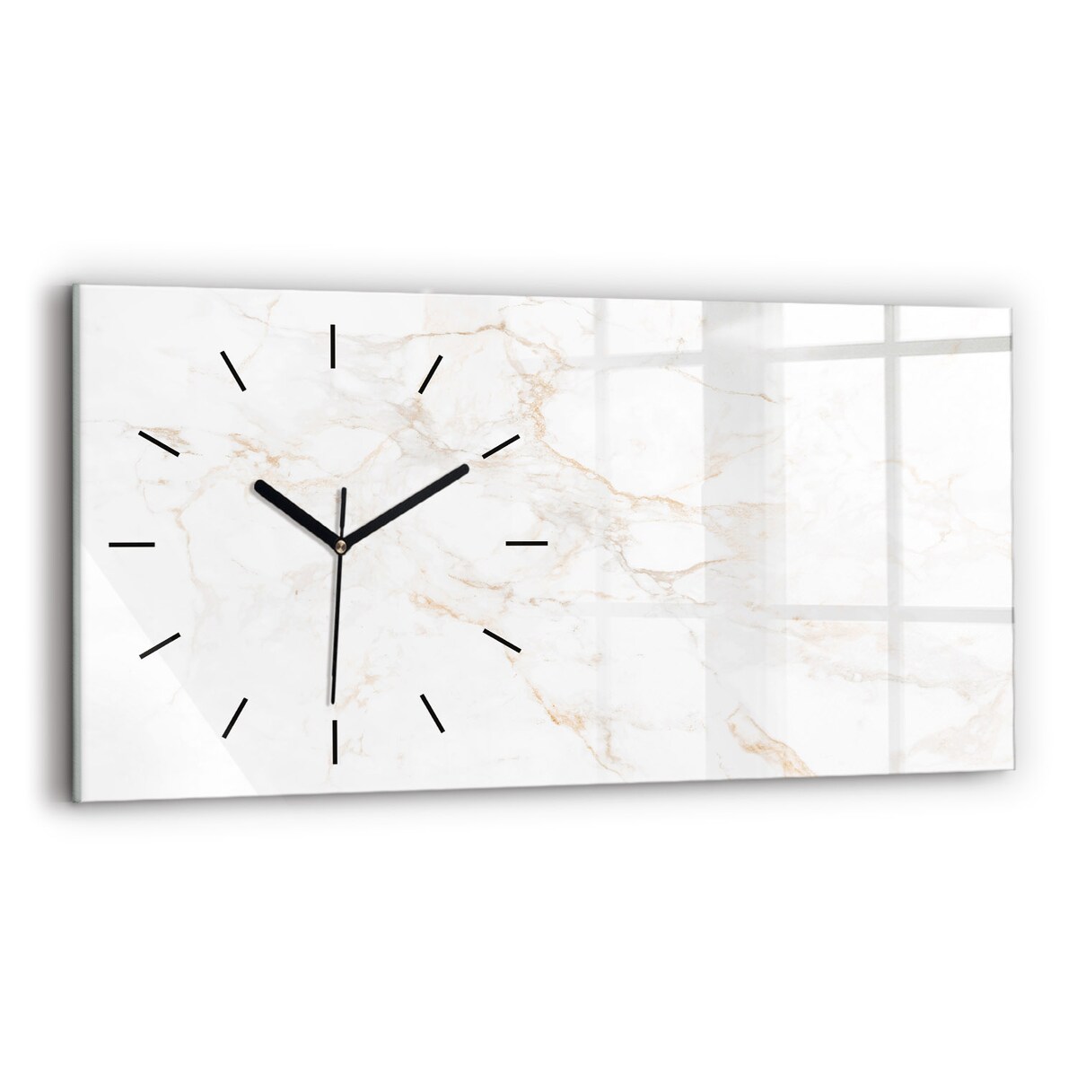 Zegar ścienny Kremowy Marmur, 60x30 cm