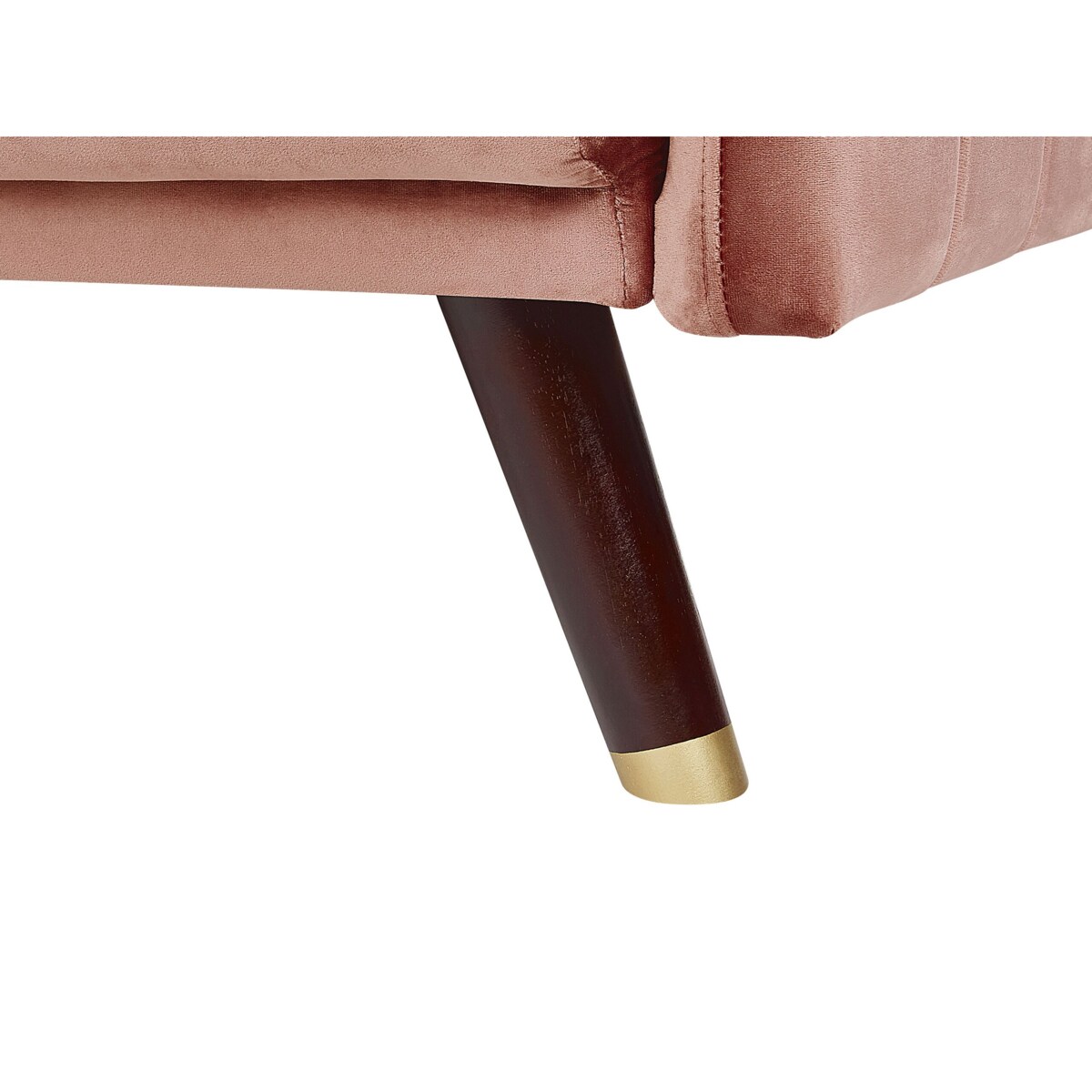 Sofa rozkładana welurowa różowa SENJA