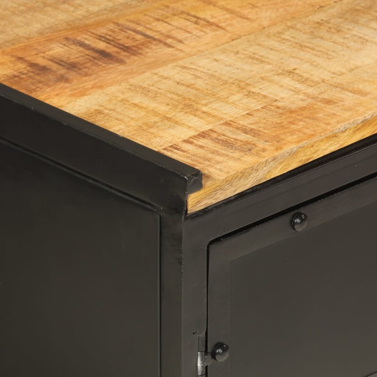 vidaXL 4-cz. zestaw mebli łazienkowych, żelazo i drewno mango