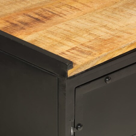 vidaXL 4-cz. zestaw mebli łazienkowych, żelazo i drewno mango