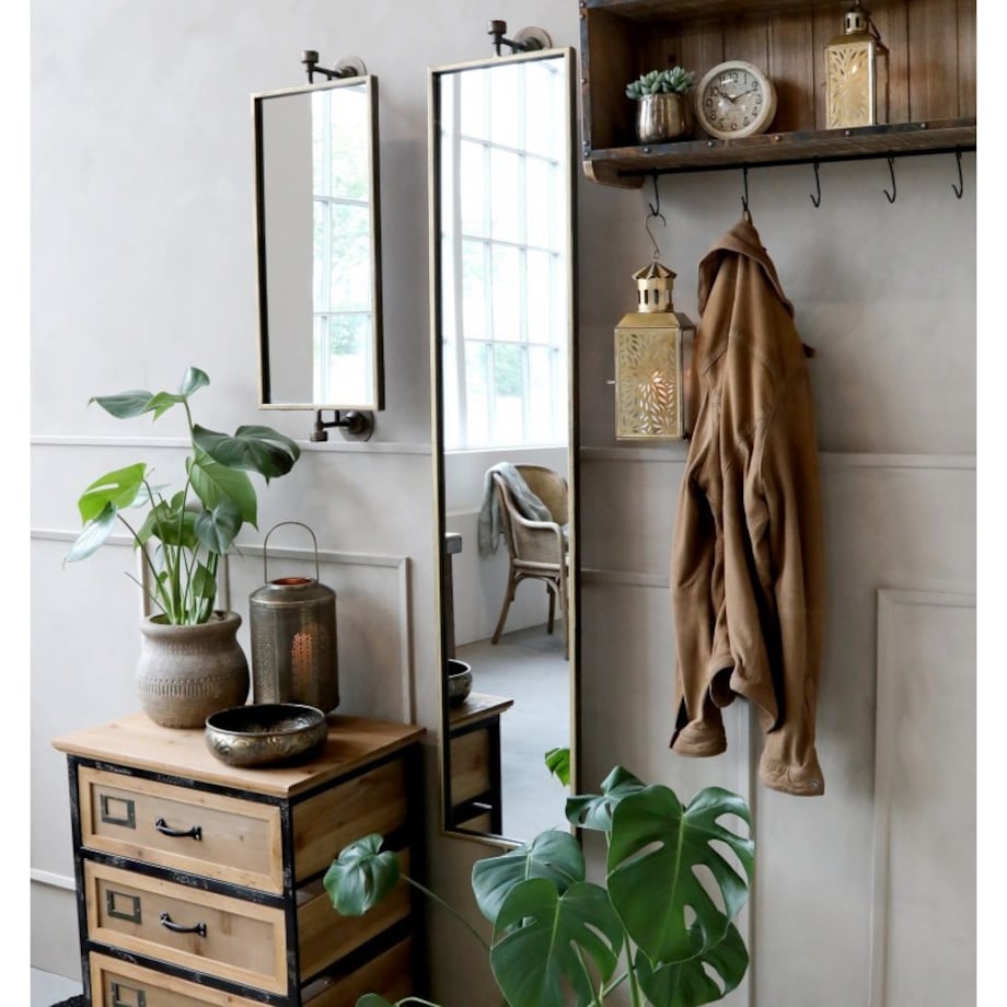 Lustro obrotowe antyczny mosiądz 144 cm