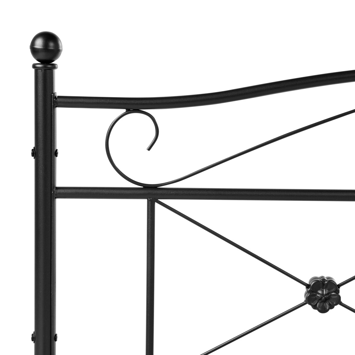 Łóżko Metal RODEZ 120 x 200 cm Czarny