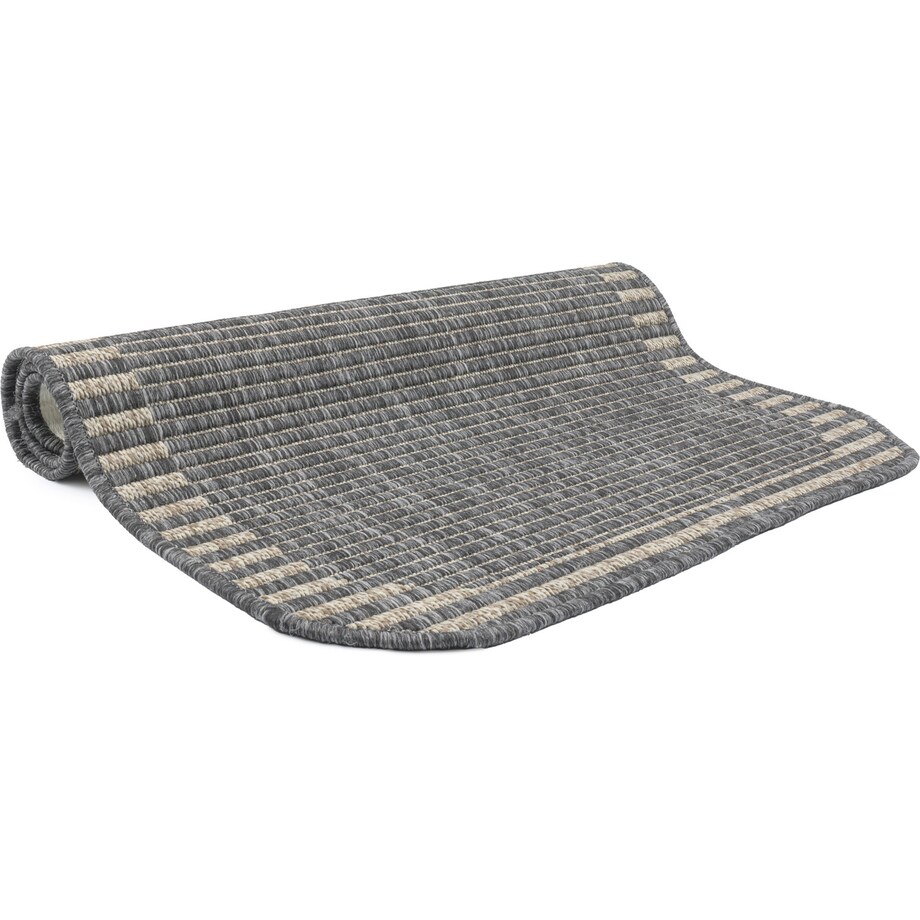 Chodnik płasko tkany Roma 68x114 cm Ramka Antracytowy