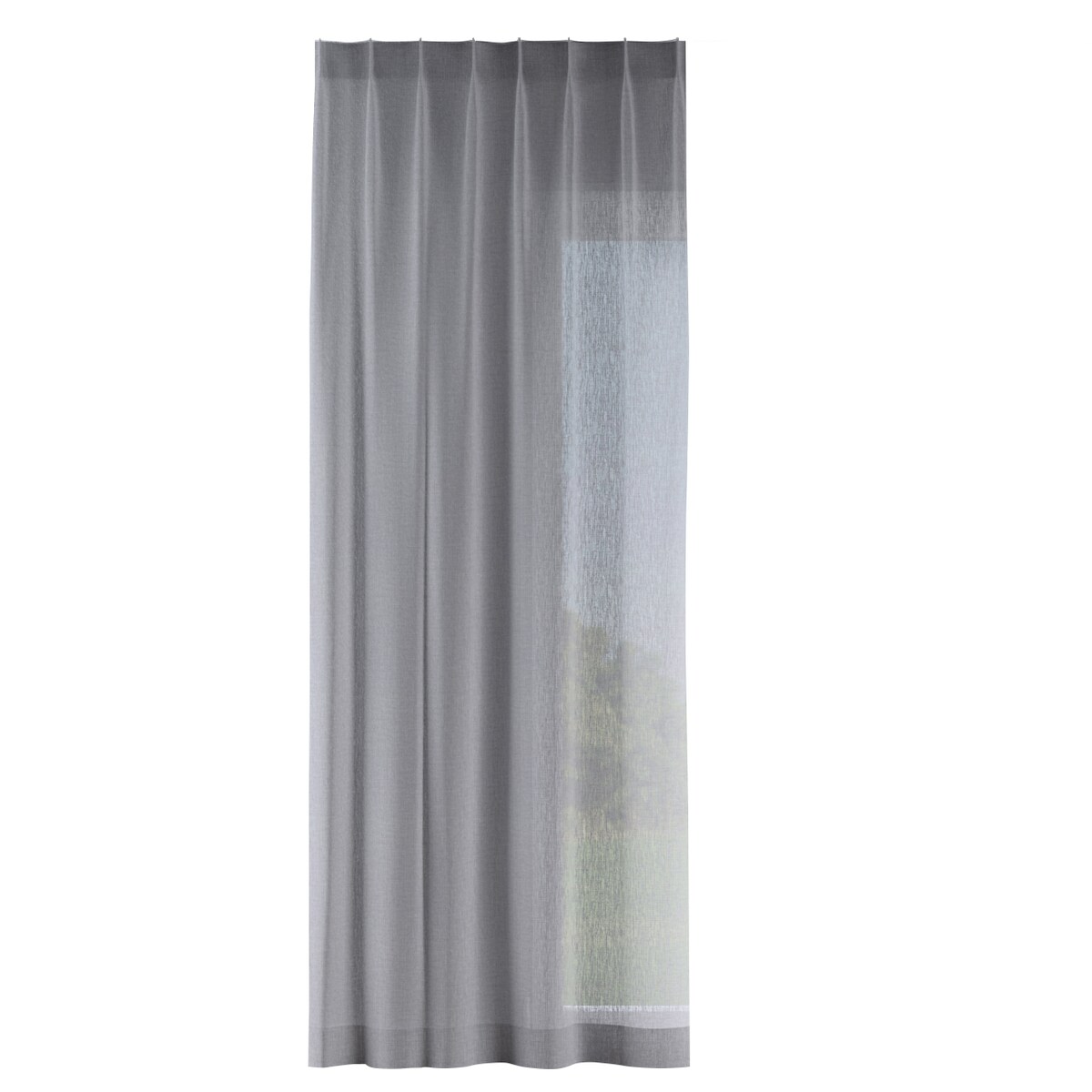 Zasłona na haczykach flex pojedynczych 130x260 szary