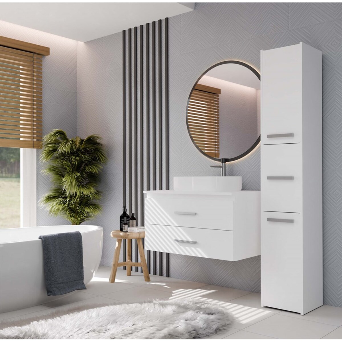 Szafka łazienkowa Nel 80 BIAŁY