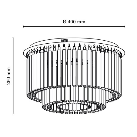Lampa Sufitowa BRITOP Lighting 6xLED 3W Kompozycja Chromu i Transparentnych Kryształów od Polskiego Producenta 1 szt