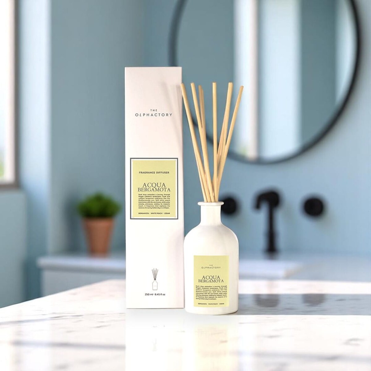 Dyfuzor zapachowy 250 ml, ACQUA BERGAMOTA, White Insignia