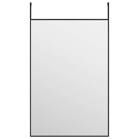 vidaXL Lustro na drzwi, czarne, 40x60 cm, szkło i aluminium
