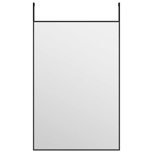 vidaXL Lustro na drzwi, czarne, 40x60 cm, szkło i aluminium