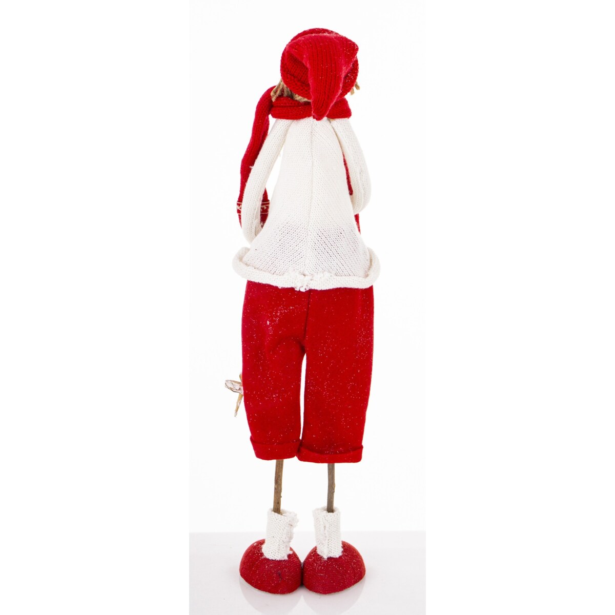 Dekoracja - figurka 50x15x17 cm SUKIYA z kijkami narciarskimi