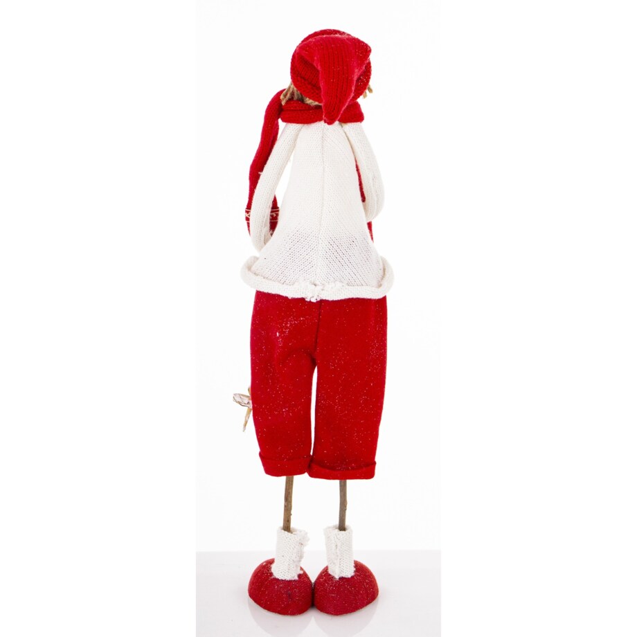 Dekoracja - figurka 50x15x17 cm SUKIYA z kijkami narciarskimi