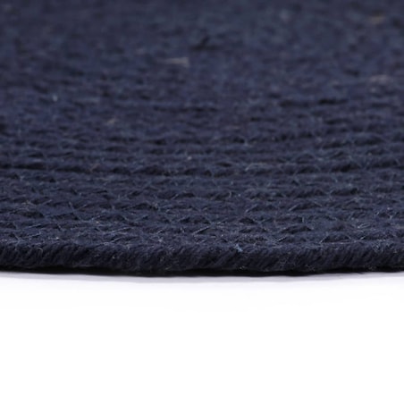 vidaXL Maty na stół, 6 szt., gładkie, granatowe, 38 cm, okrągłe