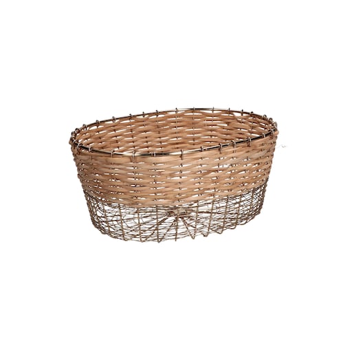 Owalny koszyk Mettiloqui - Brązowy, 29.5 x 22.5 cm