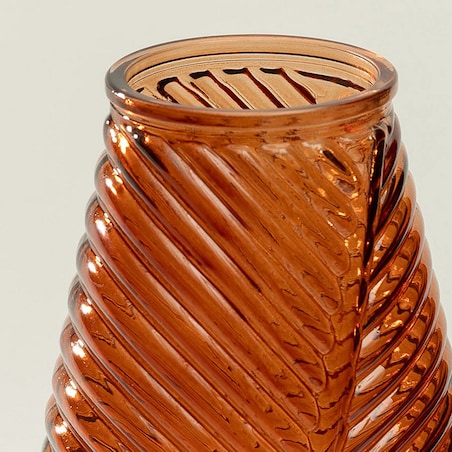 Szklany wazon Leaf II 13x10x29 cm, 13x10x29 cm