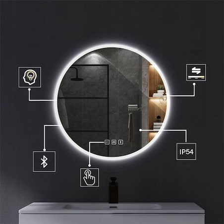 Lustro ścienne LED z funkcją Bluetooth FFJ 60cm