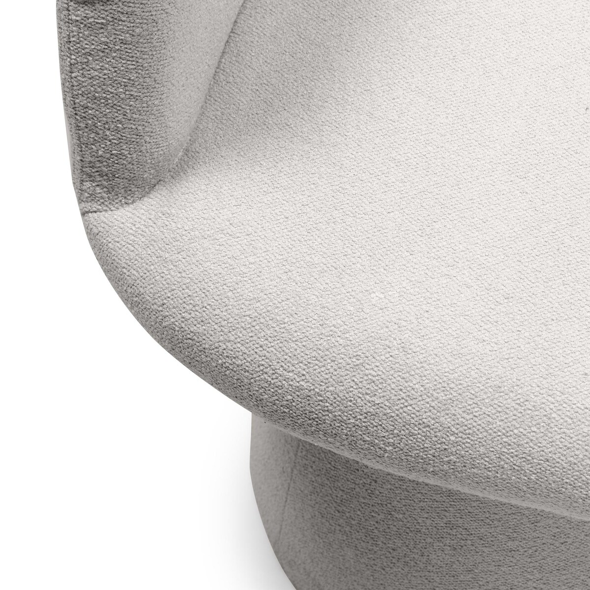 Krzesło obrotowe beżowoszare bouclé Nalf